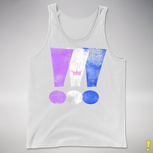 Drag Pride Grunge Exclamation Points Premium Tank Top - White